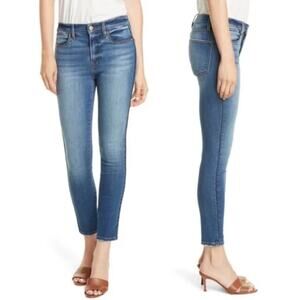 Frame Le High Skinny Jeans Medium Wash Serrano Wash Stretch Womens Size 26